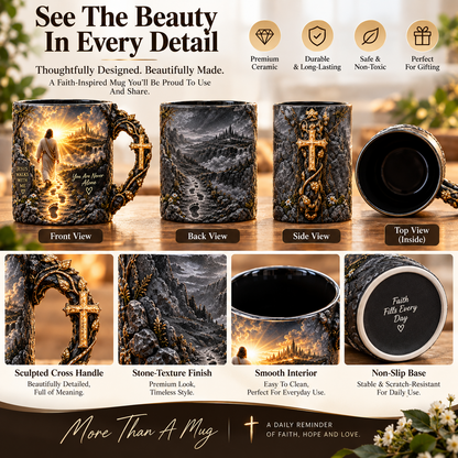 🔥 Last Day 49% OFF | ✝️ Jesus Walks With Me™ – Heat-Reveal Faith Mug