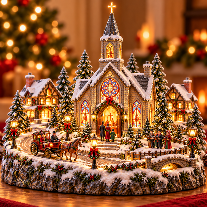 ⛪🎄 Christmas Eve at the Chapel™ | Moving Carriage & Stained-Glass Glow