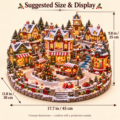 🐱🎄 Christmas Cat Village – Lighted Holiday Scene for Cat Lovers