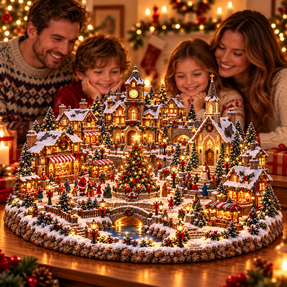 🔥Last Day 50%✨✝️ Holy Christmas Wonderland™ | Lighted Jesus & Santa Village