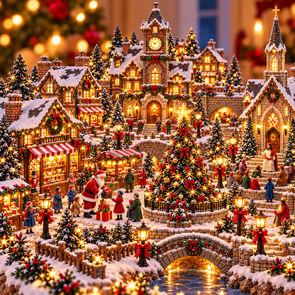 🔥Last Day 50%✨✝️ Holy Christmas Wonderland™ | Lighted Jesus & Santa Village