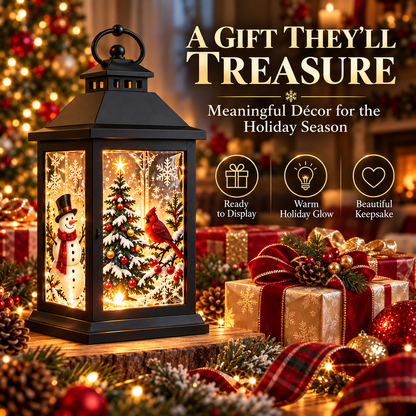 🎄💎 Interchangeable Crystal Holiday Lantern ✨ Light Up Seasonal Decor
