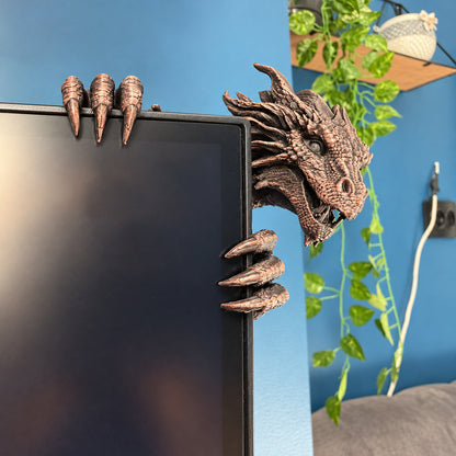🐉 Perched Above Your Game | Fantasy Dragon Screen Figurine