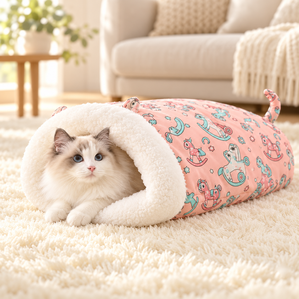 🎅🔥 Christmas Hot Sale 50% OFF | CozyCloud™ Plush Pet Nest for Cats & Dogs