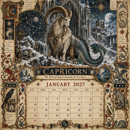 🔮✨ 2027 Celestial Grimoire Calendar | 12 Signs, 12 Forbidden Chapters