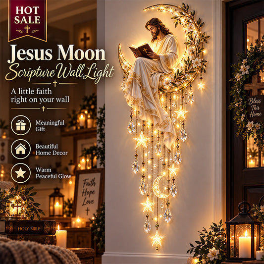 🌙🙏 Moonlit Grace™ | Jesus & Mary Faith-Inspired Wall Light