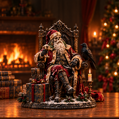🎄👻 Silent Night, Spooky Night | 5 Lighted Gothic Christmas Figures