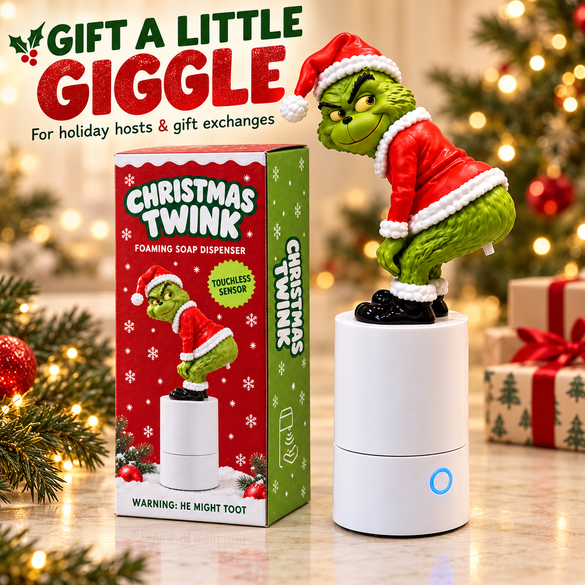 😂🎄 Tooting Christmas Soap Dispenser™ | Holiday Bathroom Decor