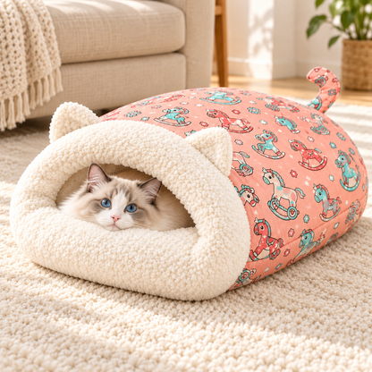 🎅🔥 Christmas Hot Sale 50% OFF | CozyCloud™ Plush Pet Nest for Cats & Dogs