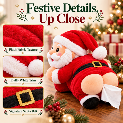 🎅🍑 Santa Got Stuck™ | Funny Christmas Tissue Box Holder