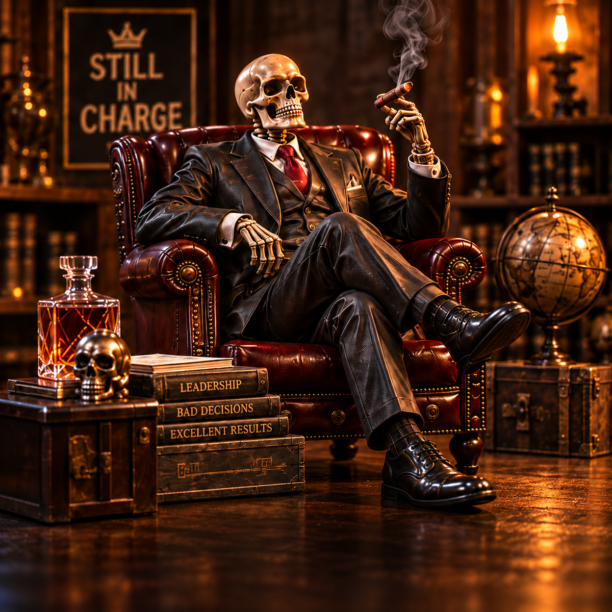 💀 No Manners. No Pulse. | 6 Skeleton Figures for the Man Cave
