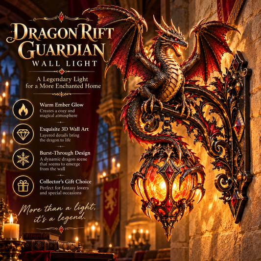 🐉🔥 Dragon Rift Guardian™ | Emberforge Medieval Wall Sconce