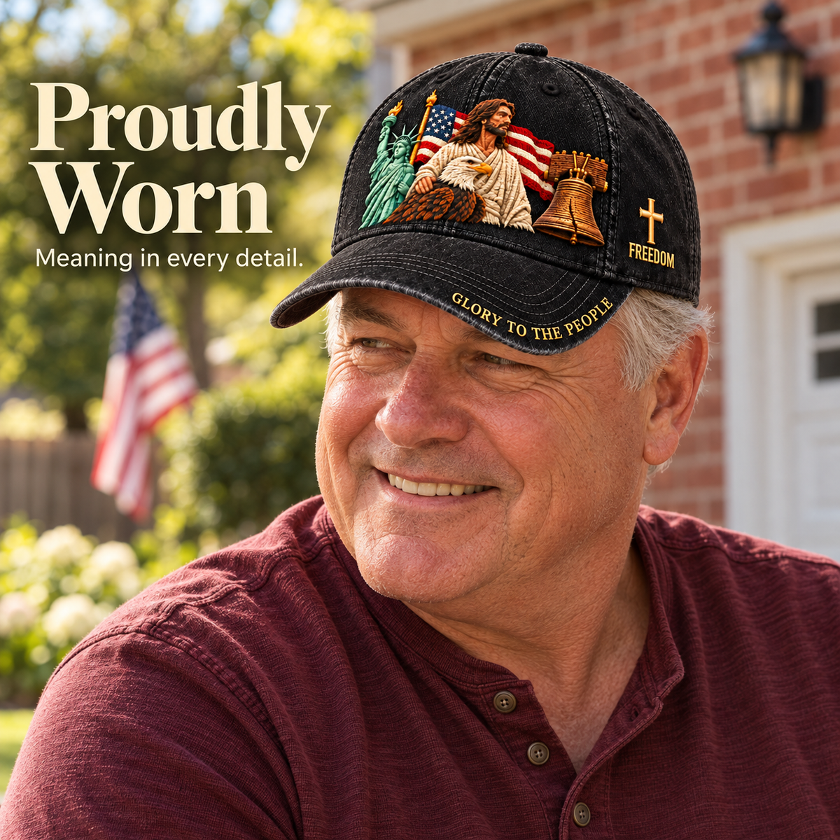 🇺🇸✝️ Faith & Freedom Heritage Cap – Embroidered American Hat