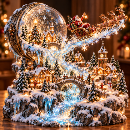 🎅🦌 Santa’s Magical Christmas Village | Illuminated Sleigh & Holiday Display ✨