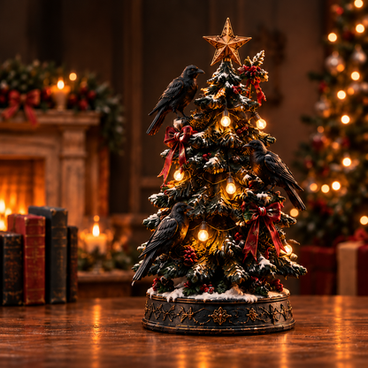 🎄👻 Silent Night, Spooky Night | 5 Lighted Gothic Christmas Figures