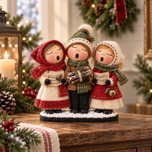 🎶 Christmas Carolers™ | Vintage Farmhouse Holiday Figurine Set 🎄