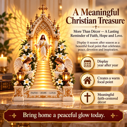 🙏 Heavenly Stairway Angel Wing Light – Christian Tabletop Faith Decor