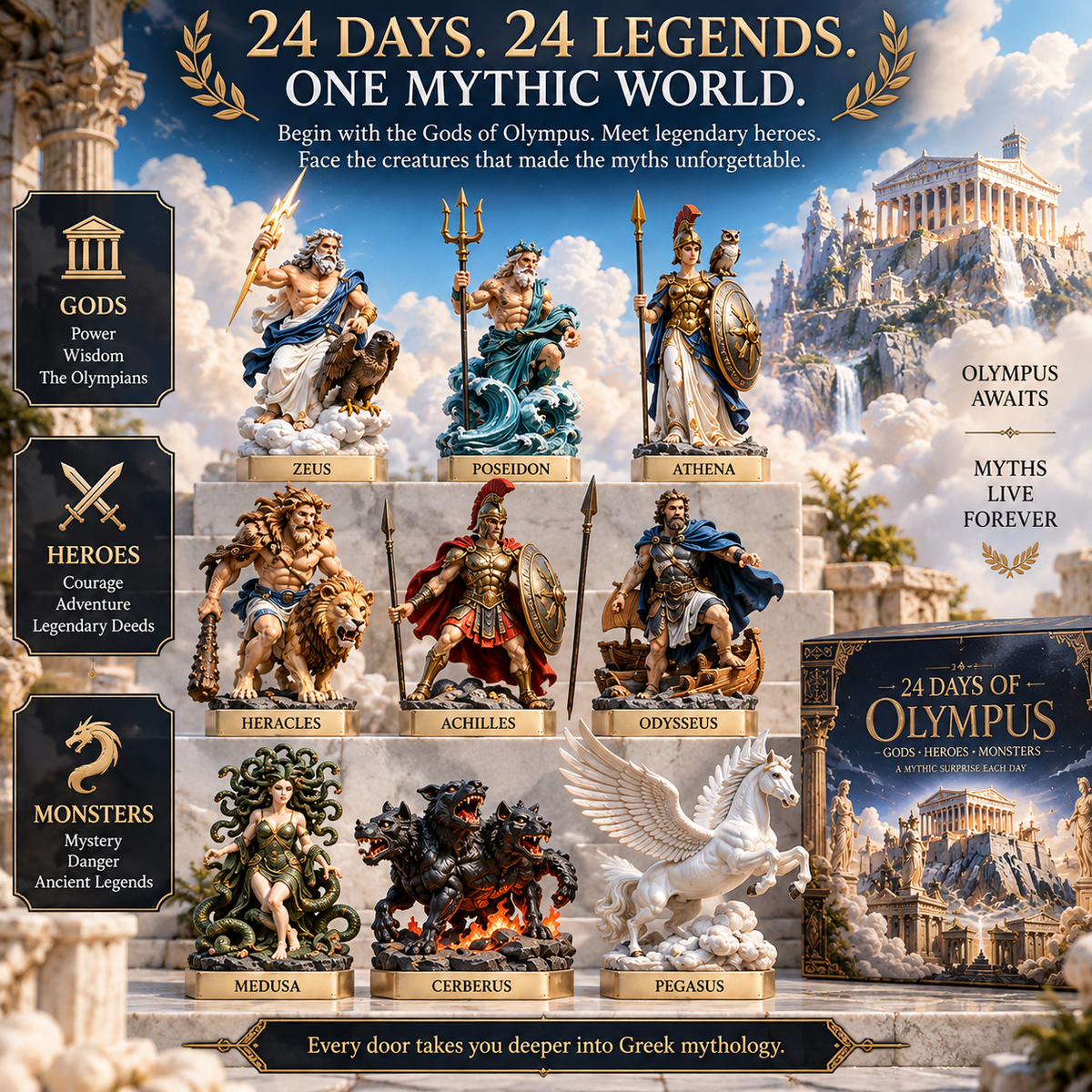 ⚡🏛️ Legends of Olympus | 24 Days of Gods, Heroes & Beasts