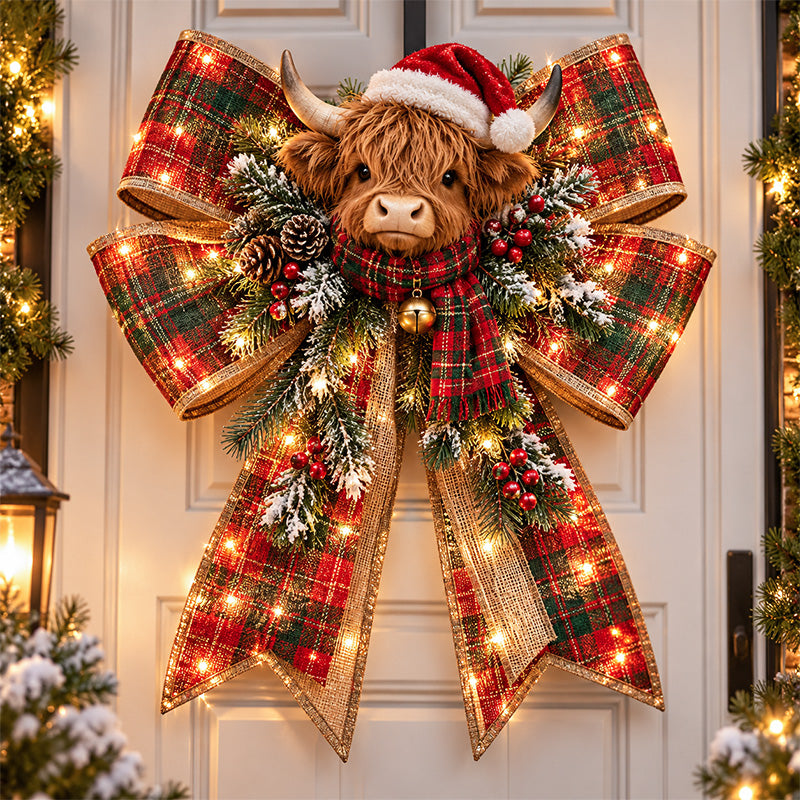 🎀✨ Bow of Christmas Light | Glowing Holiday Door Decor