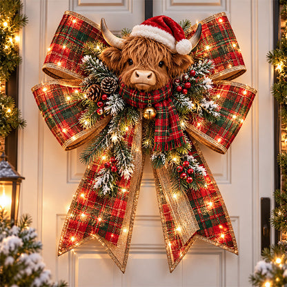 🎀✨ Bow of Christmas Light | Glowing Holiday Door Decor