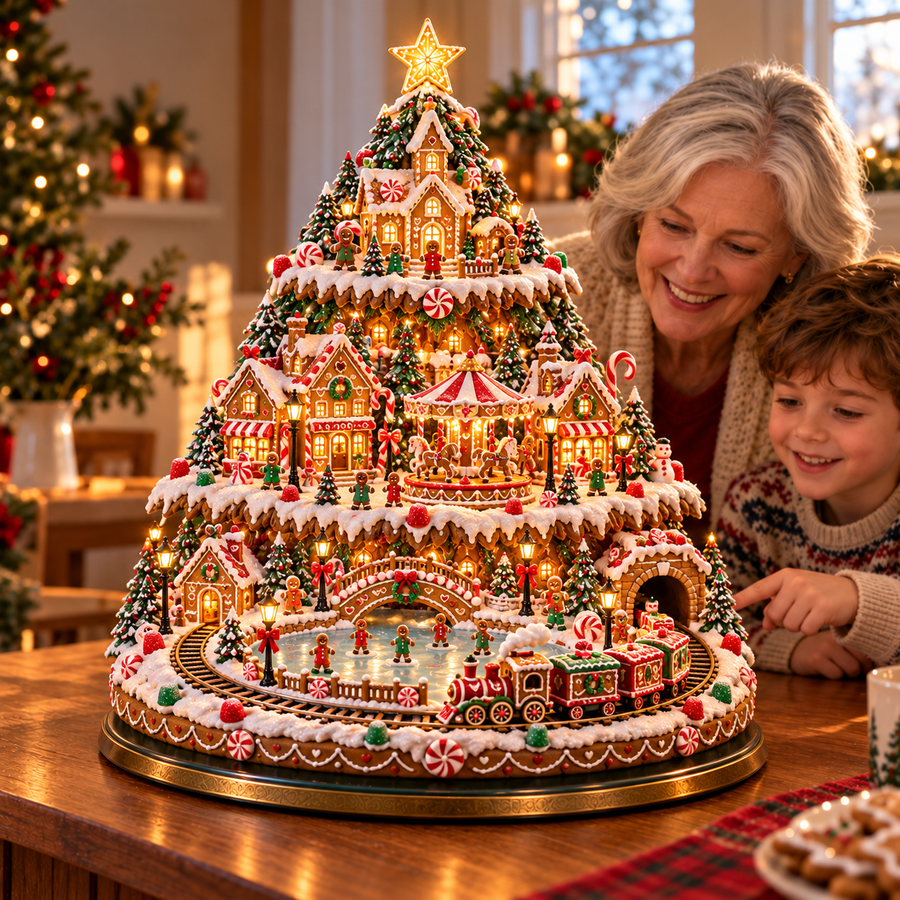 Gingerbread Wonderland Christmas Village Tree