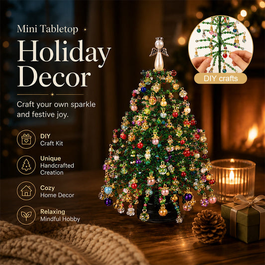 🎄✨Handmade Elegant Beaded Mini Christmas Tree | Collectible Premium Holiday Decor Kit（副本）