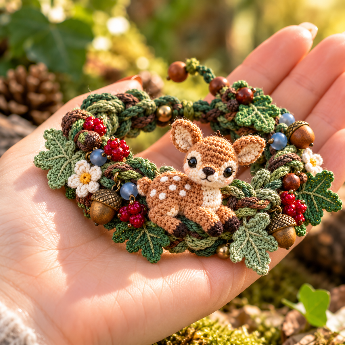 🌿🧶 Forest Friends on Your Wrist | Handmade Crochet Animal Bracelets