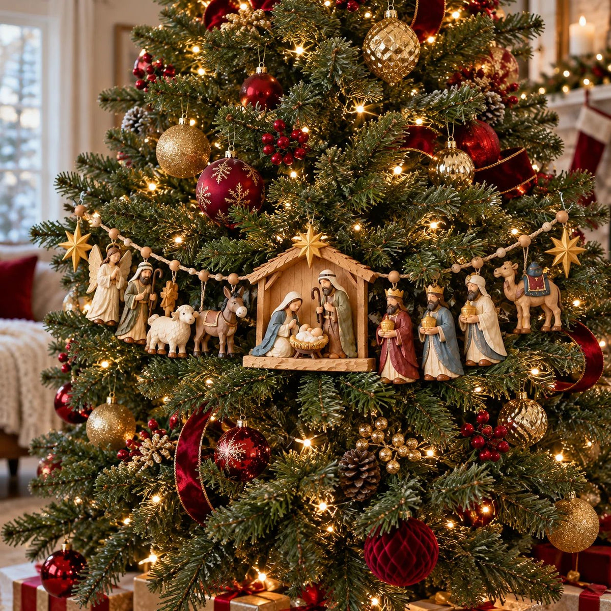 ✝️⭐ Hope Was Born in Bethlehem™ | Christmas Nativity Garland