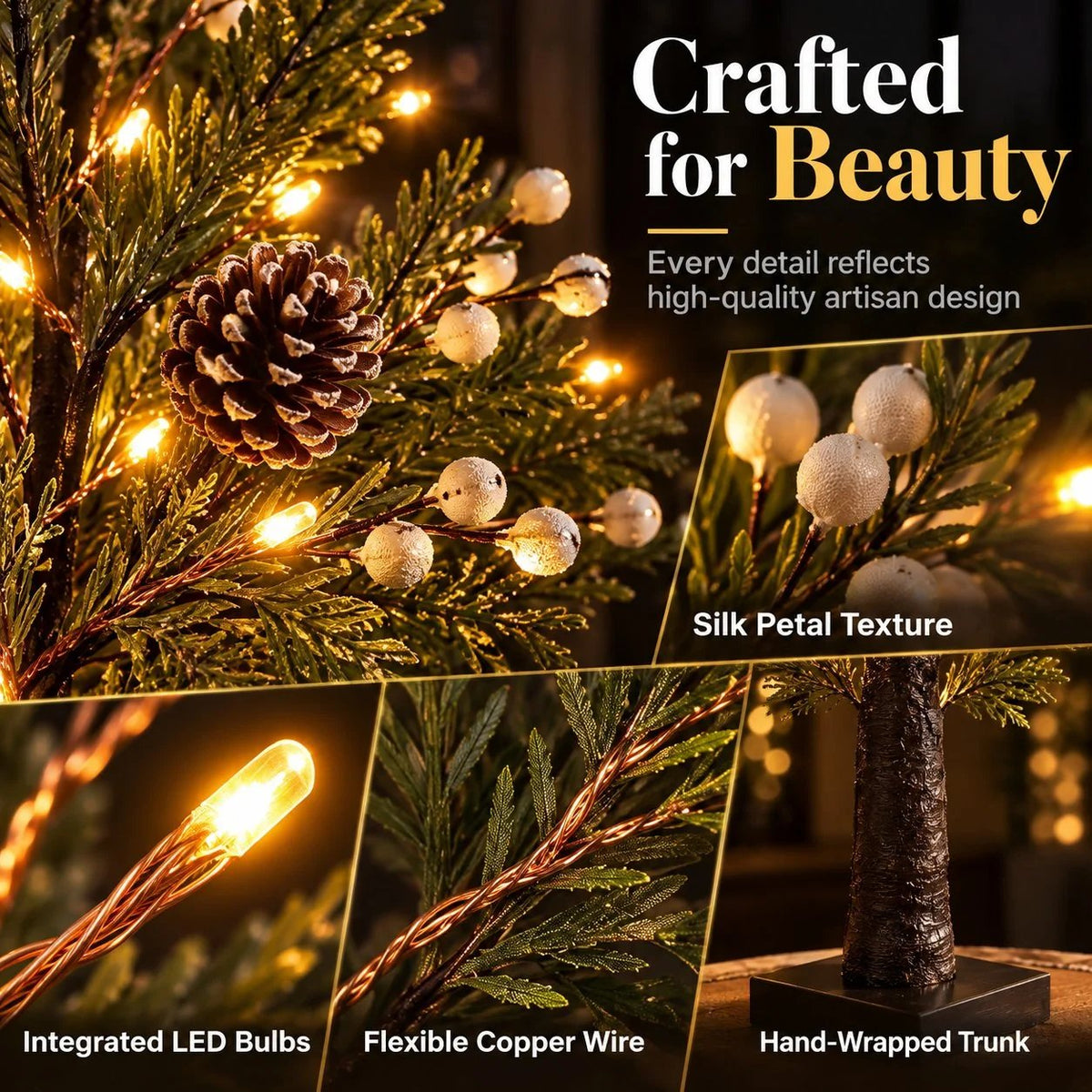 🎄✨ Evergreen Glow™ | Elegant LED Tree Lamp