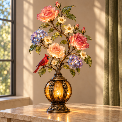 ✨ Everlasting Garden™ | Lighted Rose & Cardinal Decor