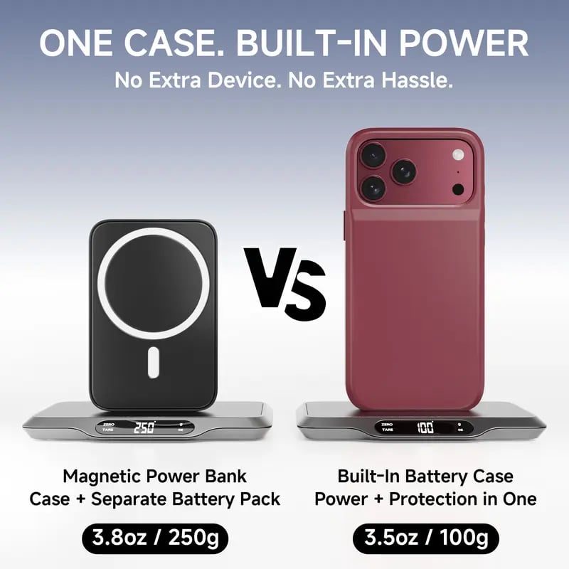 🔋 PinkBird Power Case for iPhone – Slim Protective Battery Case with Dual Charging & Type-C Fast Charge
