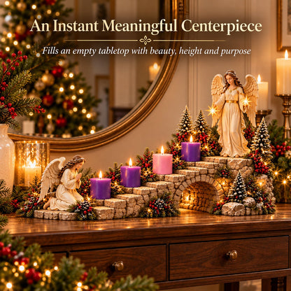 ✨👼Angel Advent Stairway Candle Display