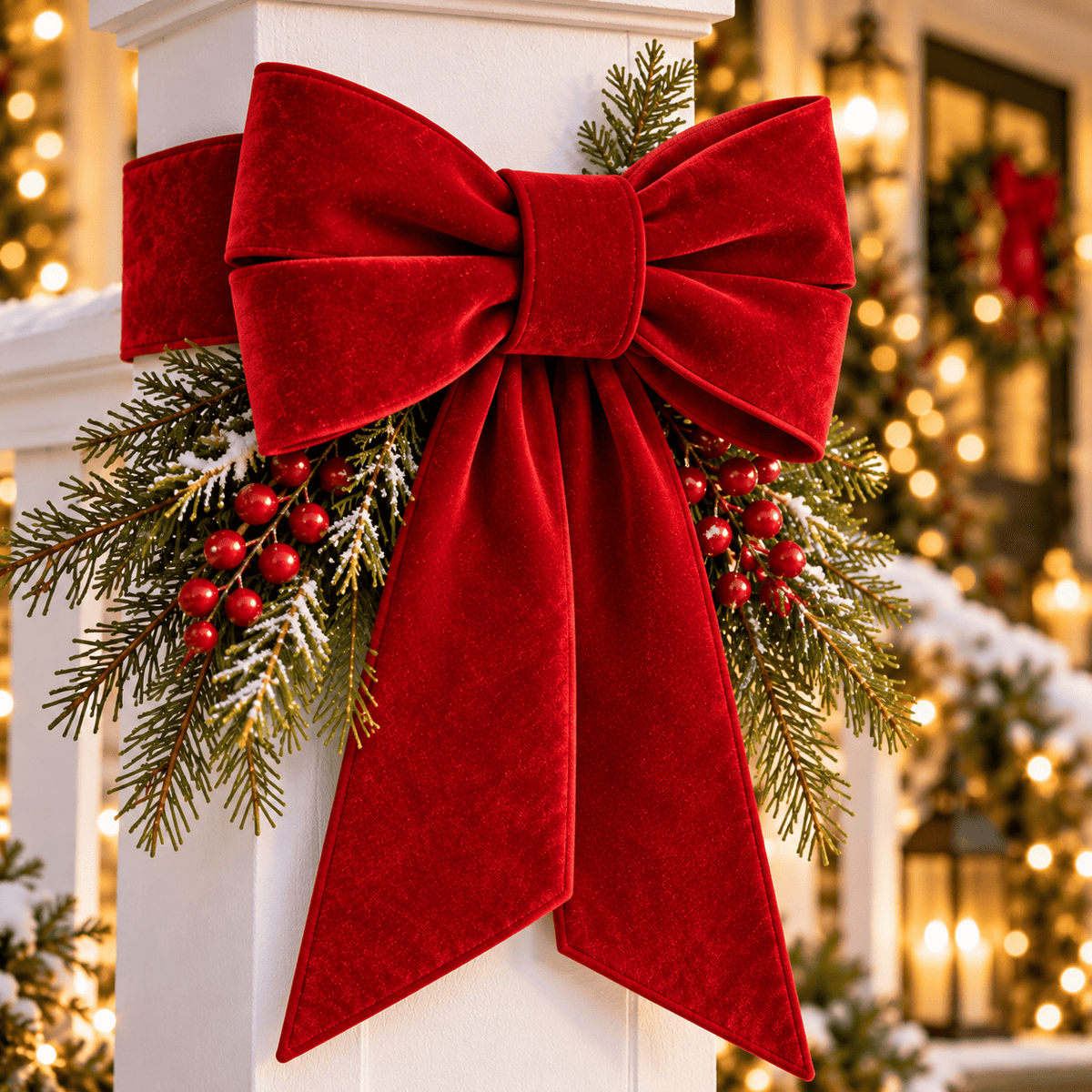 ❤️🏡Christmas Porch Bow Decorations