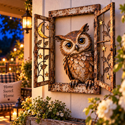 🌿 Who’s Peeking In? | Rustic Woodland Animal Wall Art