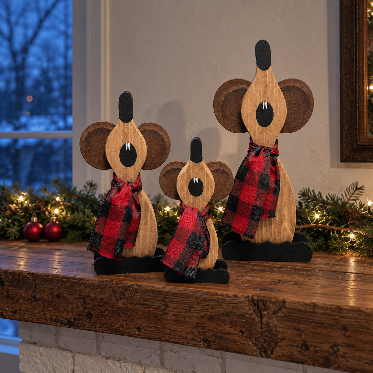 🎄 Christmas Eve Mouse Choir™ – Cozy Caroling Mice Christmas Figurine Set