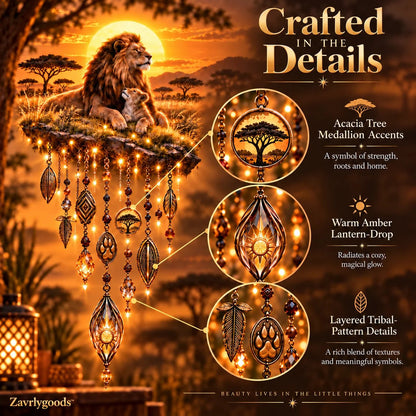 🦁❤️ Savannah Lion Family Glow ✨ Illuminated Lion & Cub Wall Decor
