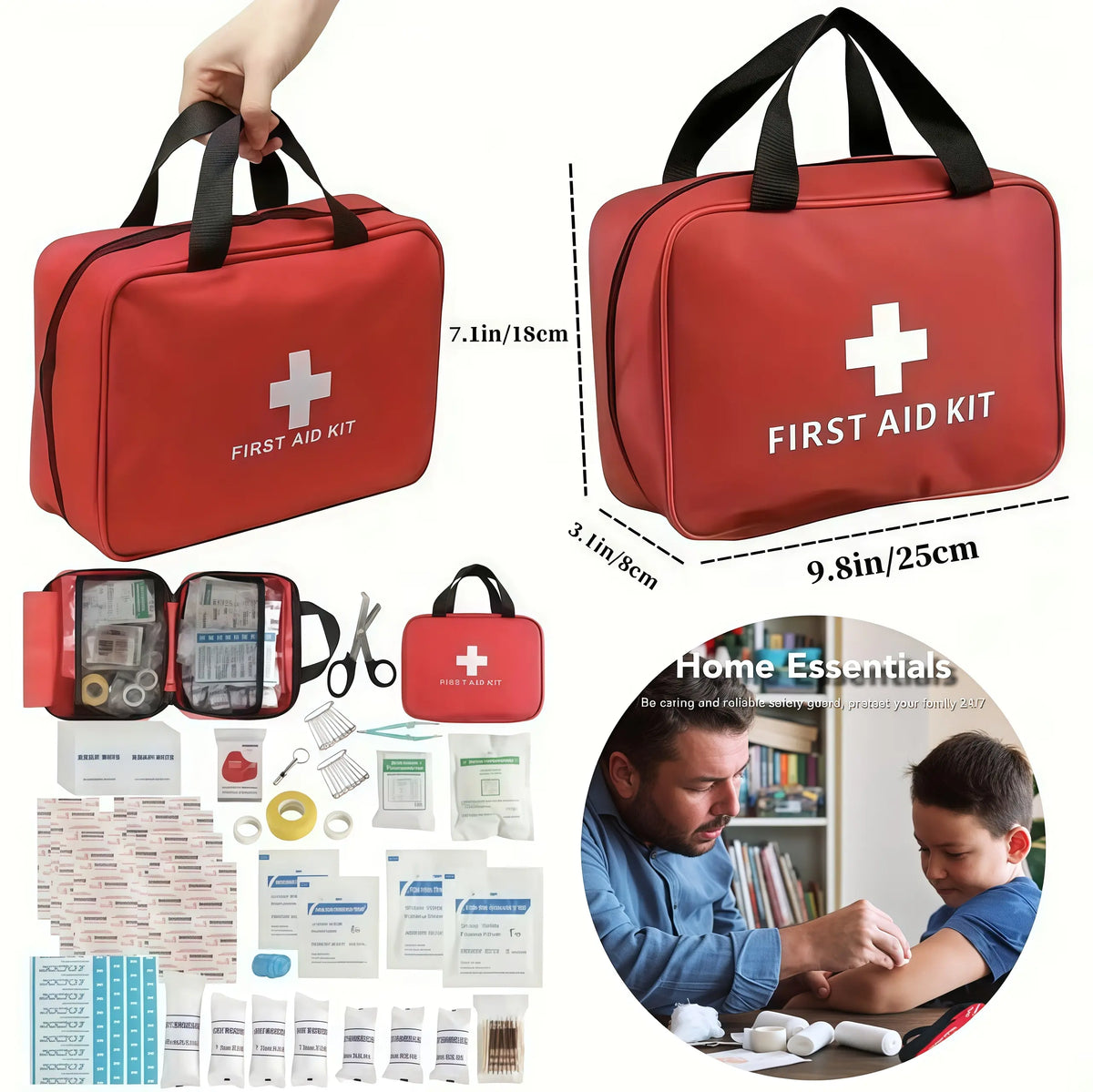 🔥 330-Piece Waterproof First Aid Kit | Home, Car & Travel Emergency Kit