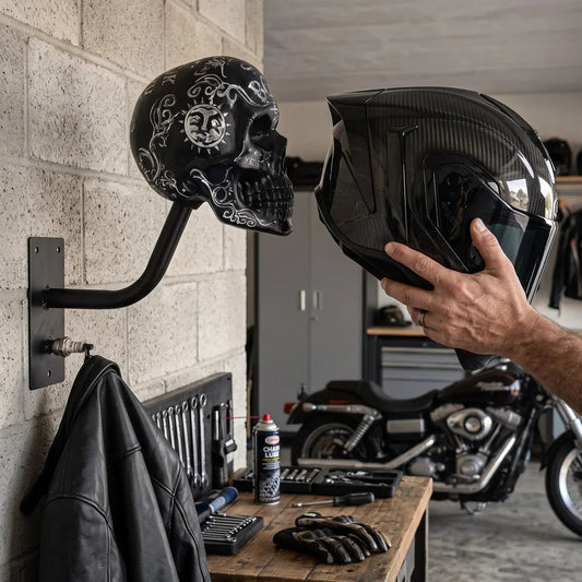 💀 Skull Motorcycle Helmet Wall Mount- Your Helmet Deserves A Legendary Display