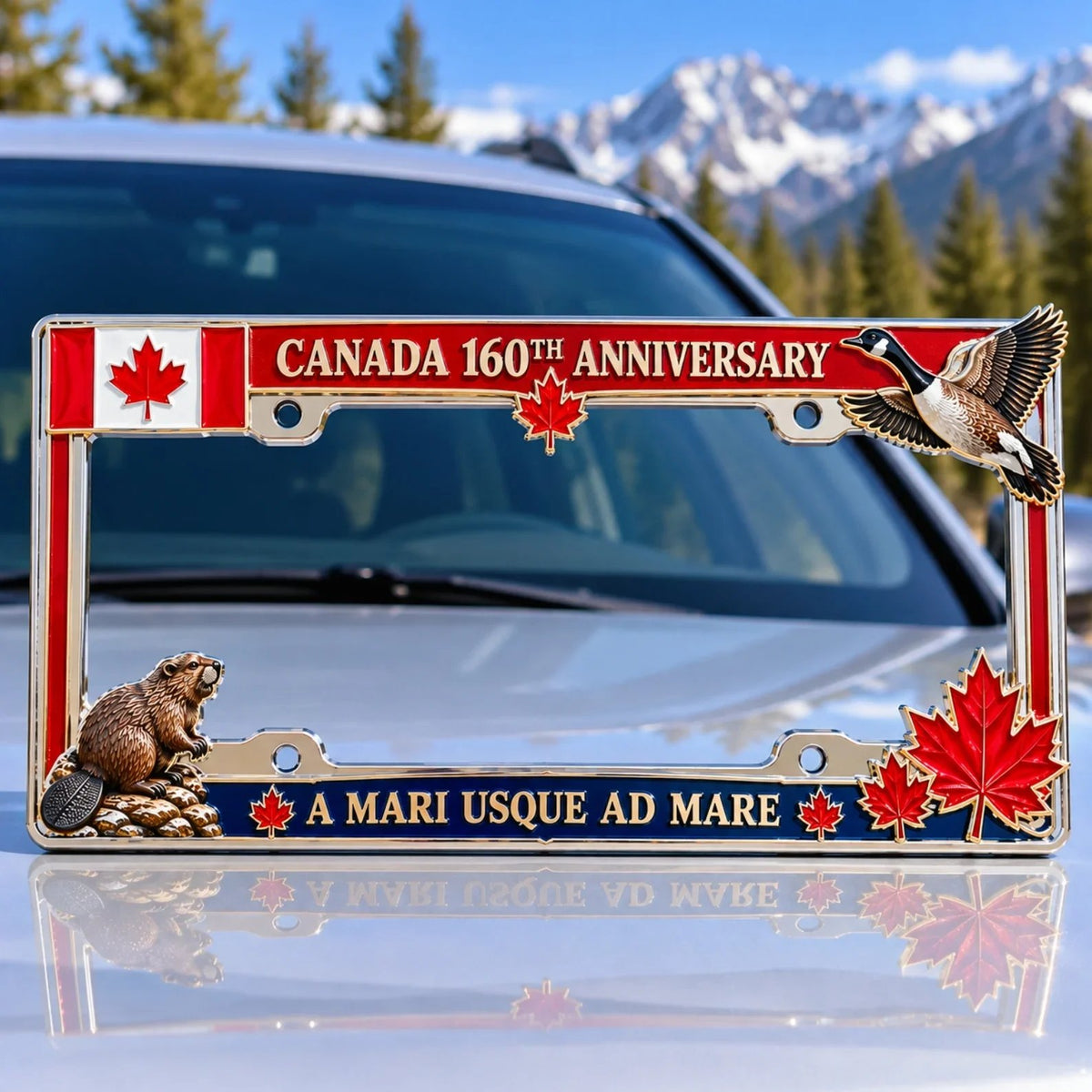 🍁🚗 Canada 160™ | 1867–2027 Commemorative Metal License Plate Frame