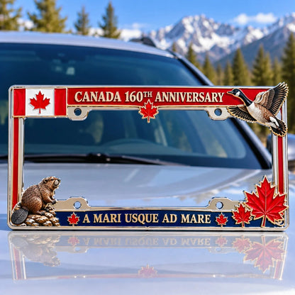 🍁🚗 Canada 160™ | 1867–2027 Commemorative Metal License Plate Frame