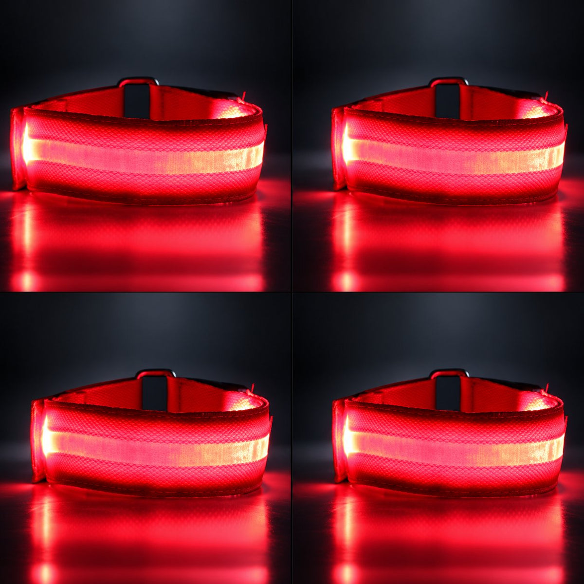 🐎 Horse LED Leg Straps – 4 Pack | Rechargeable Night Riding Safety Lights | Adjustable Velcro Fit for Horses of All Sizes ✨