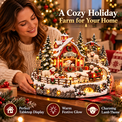 🐑🎄 Christmas Lamb Farm Village™ | Lighted & Animated Holiday Farm Scene