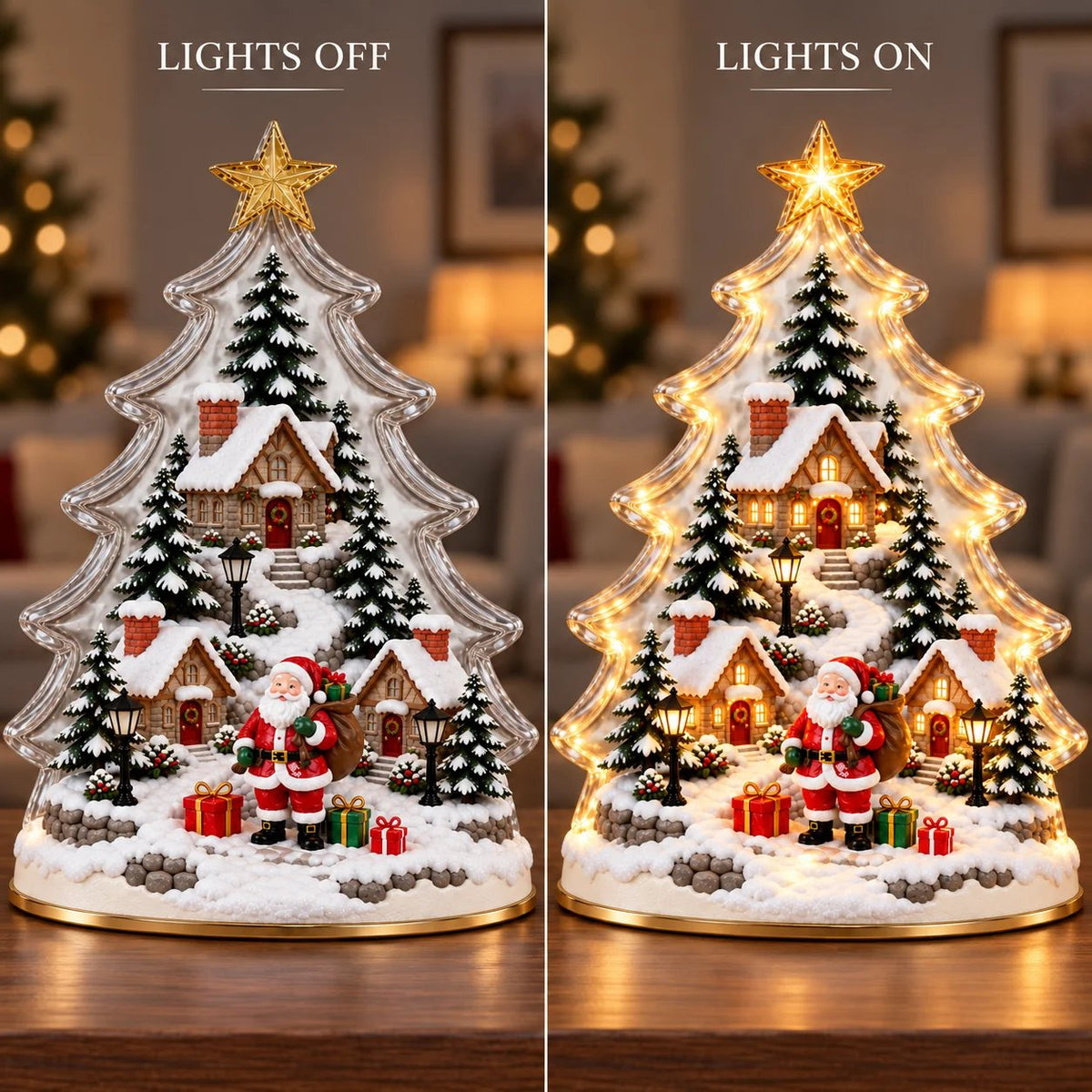 🎄 Christmas Within a Tree ✨ A Glowing Little World of Holiday Magic