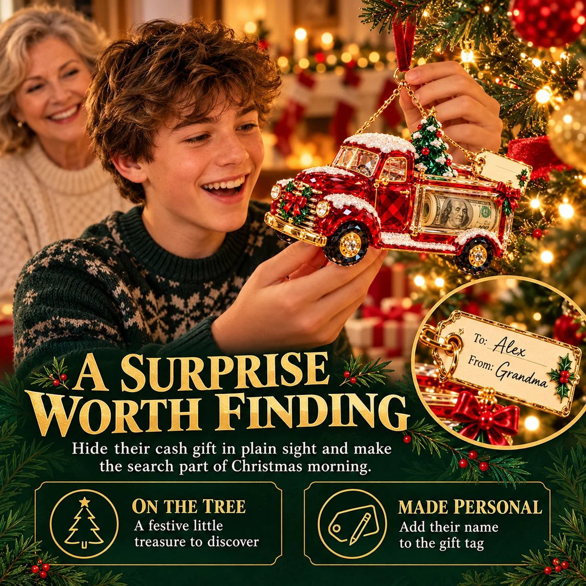🎄✨ Christmas Money Magic™ | 20 Crystal-Style Cash Holders