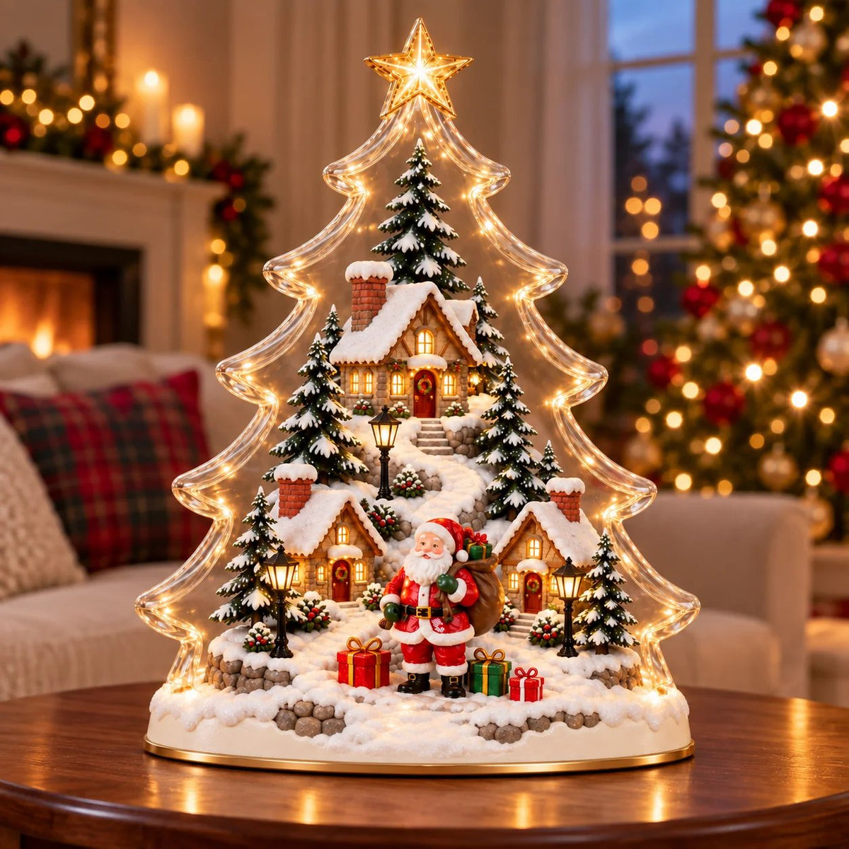 🎄 Christmas Within a Tree ✨ A Glowing Little World of Holiday Magic