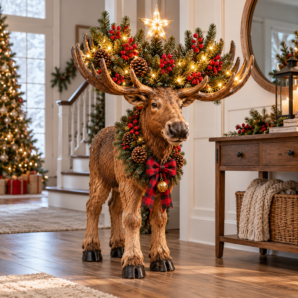 🫎🎄 Woodland Moose Glow™ | Lighted Christmas Decor