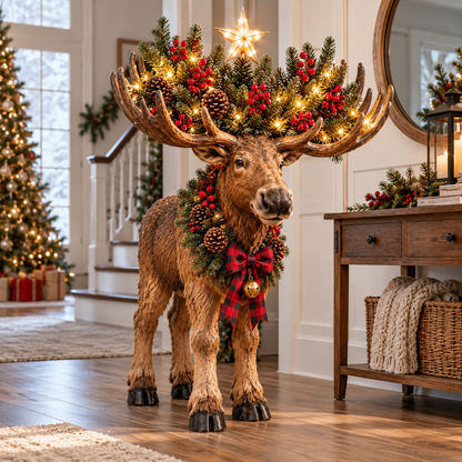 🫎🎄 Woodland Moose Glow™ | Lighted Christmas Decor