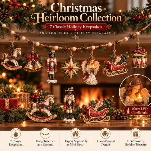 🎄✨ Christmas Heirloom Collection™ | 7-Piece Vintage Garland Set
