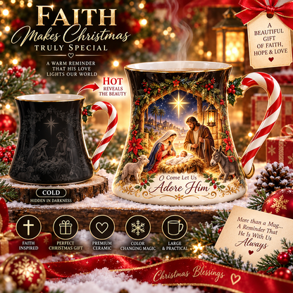 🎄☕ Christmas Magic Reveal™ – Heat Activated Color Changing Mug | A Magical Holiday Surprise 🎁✨