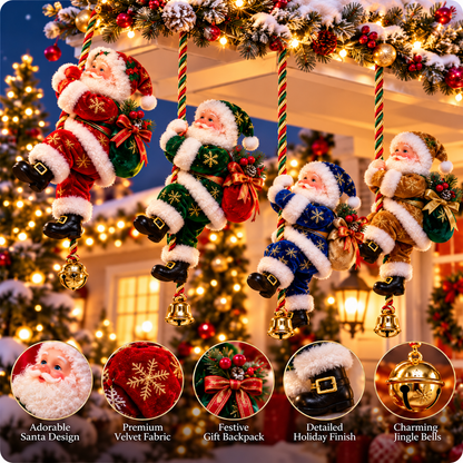 🎅🎄 Climbing Santa™ | Festive Christmas Rope Hanging Decor